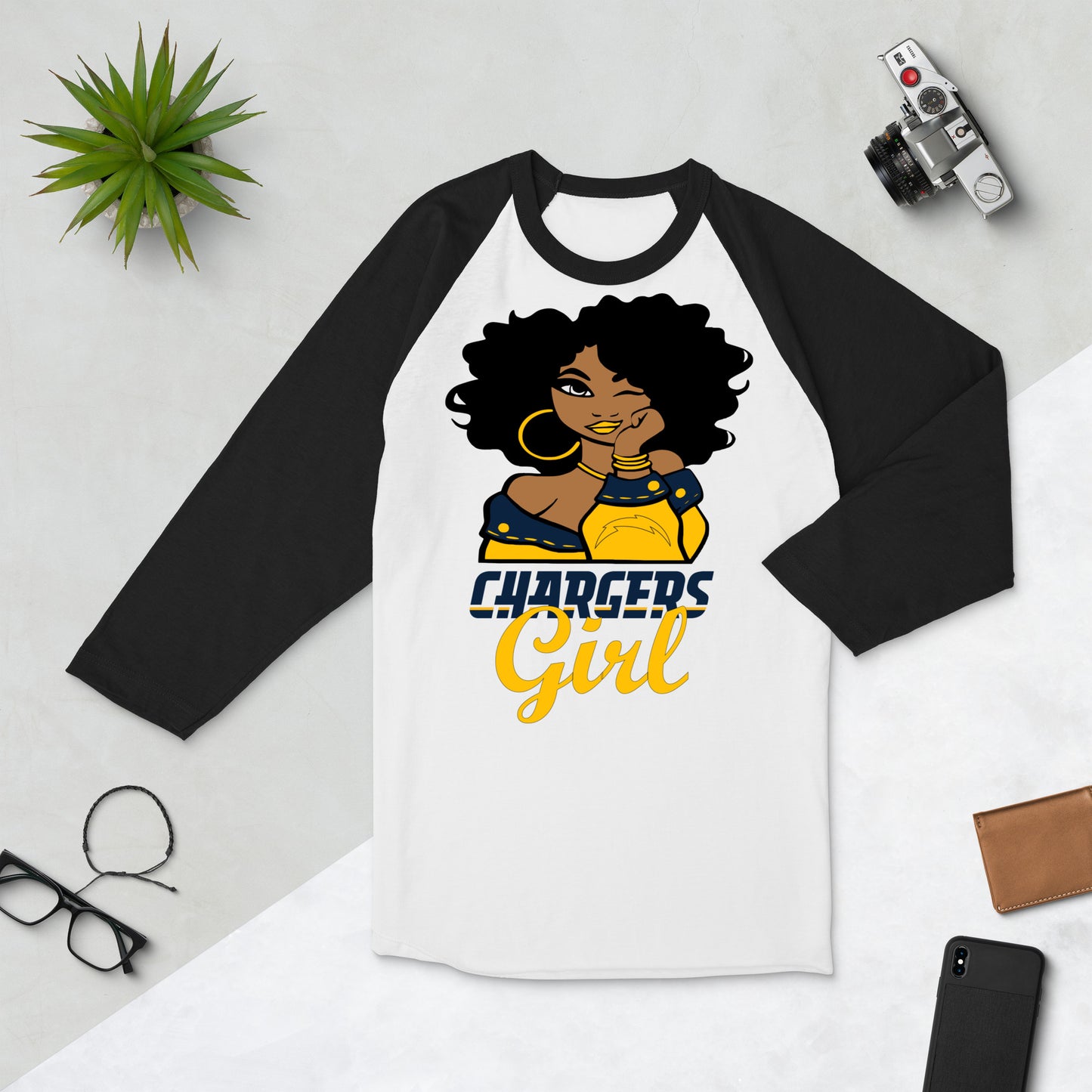 Sports Lovers 3/4 sleeve raglan shirt
