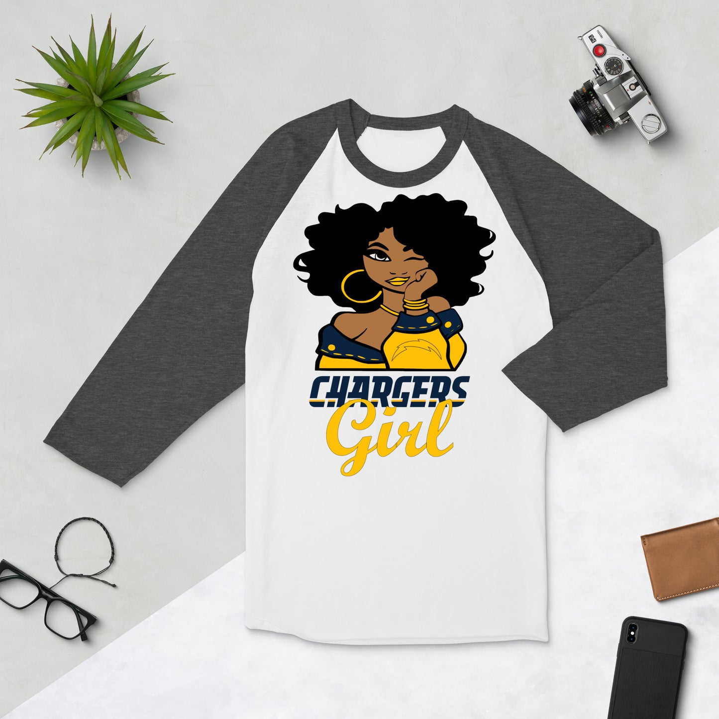 Sports Lovers 3/4 sleeve raglan shirt