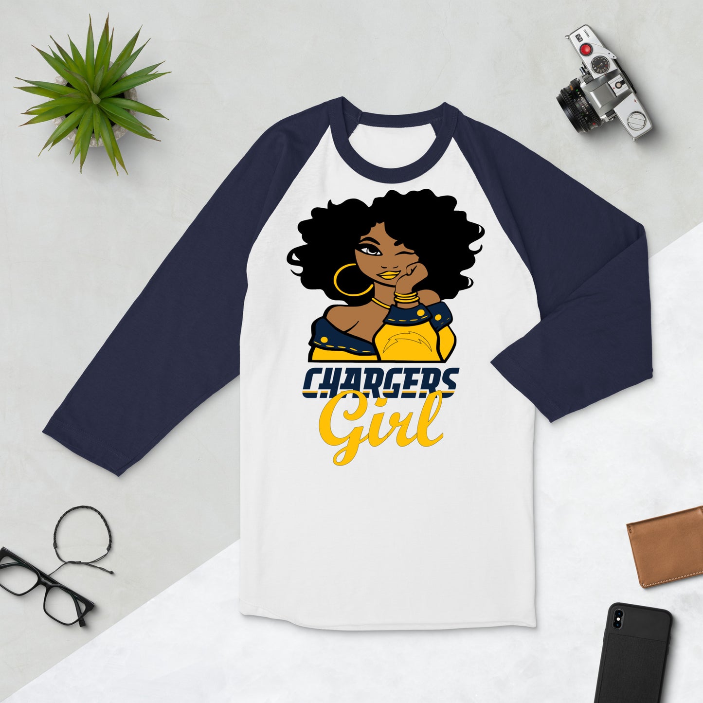 Sports Lovers 3/4 sleeve raglan shirt