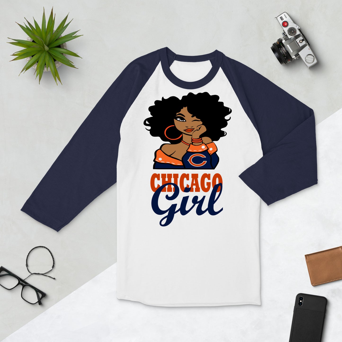 Sports Lovers 3/4 sleeve raglan shirt