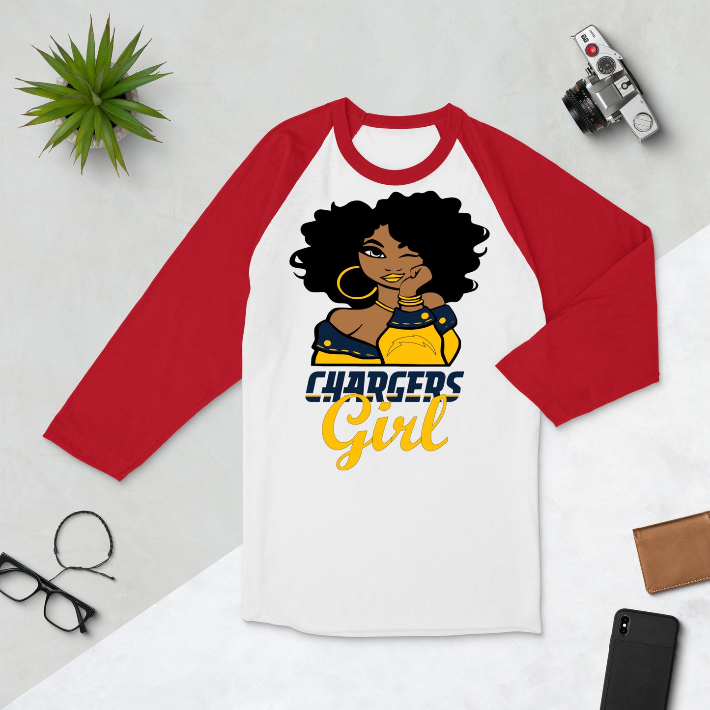 Sports Lovers 3/4 sleeve raglan shirt