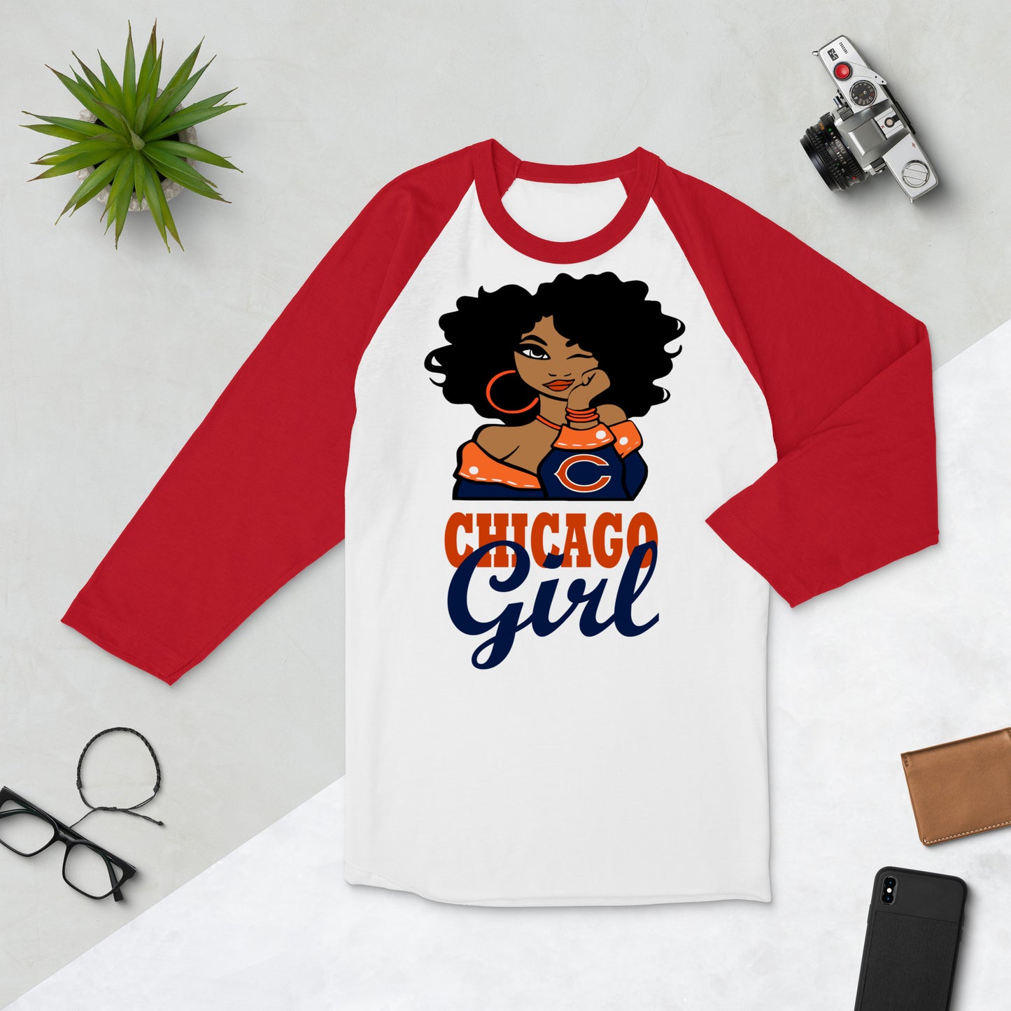 Sports Lovers 3/4 sleeve raglan shirt