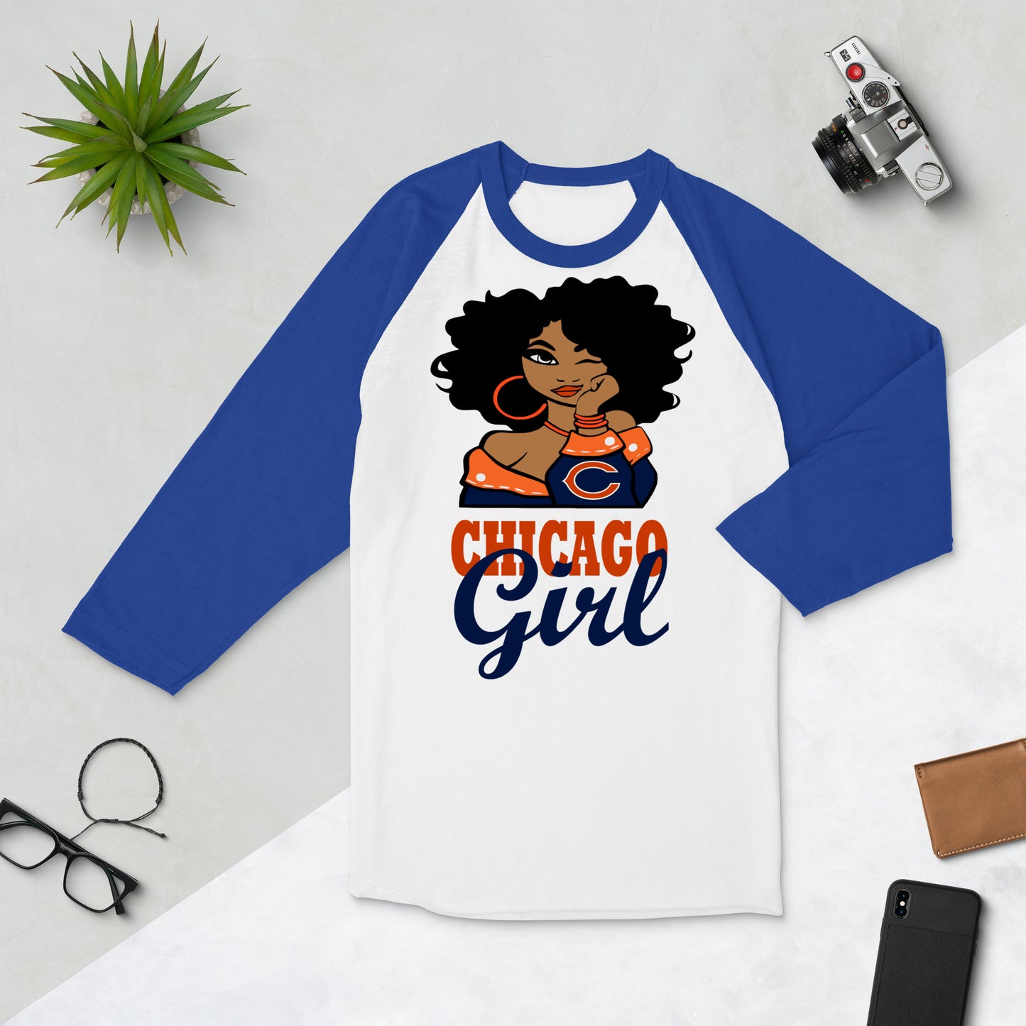 Sports Lovers 3/4 sleeve raglan shirt